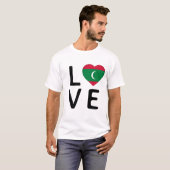 愛 – モルディブ国旗 Tシャツ (正面フル)