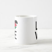 愛 – ヨルダン国旗 コーヒーマグカップ (中央)