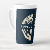 愛.ライブ。労働。 カフェラテマグ (左アングル)