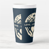 愛.ライブ。労働。 カフェラテマグ (正面)