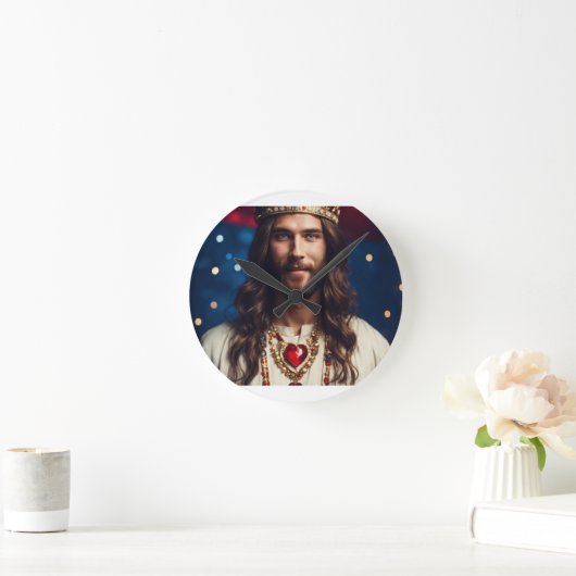 愛 ラウンド壁時計 (ホーム)