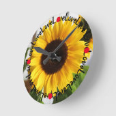 愛 ラウンド壁時計 (傾斜)