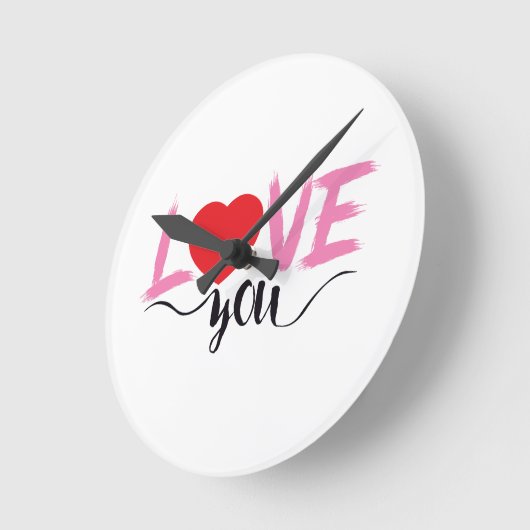 愛 ラウンド壁時計 (傾斜)