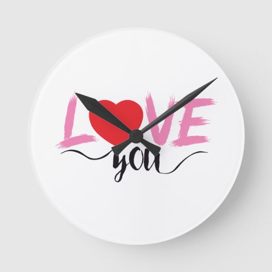 愛 ラウンド壁時計 (正面)