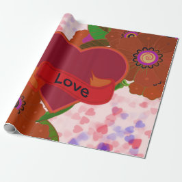 愛 ラッピングペーパー