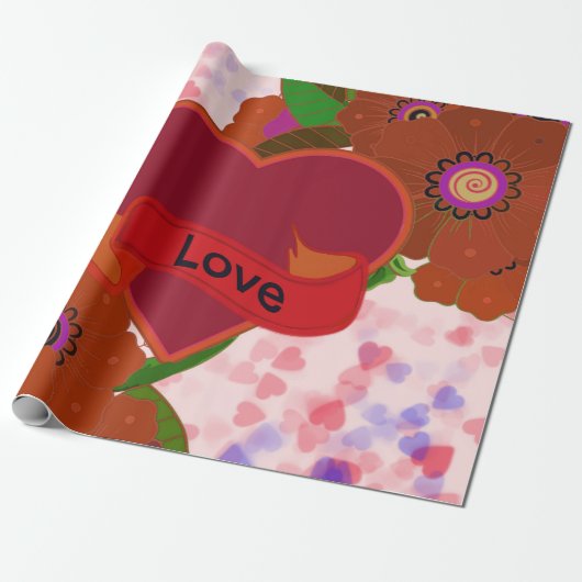 愛 ラッピングペーパー (アンロールド)