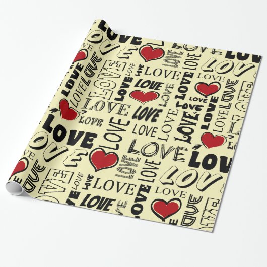 愛 ラッピングペーパー (アンロールド)
