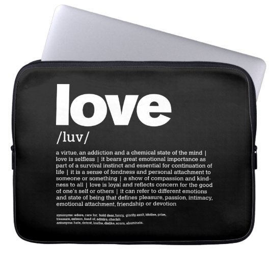 愛 ラップトップスリーブ (正面)