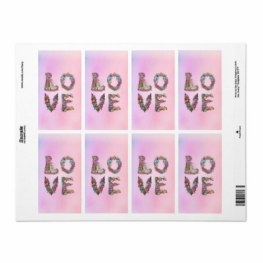 愛 ラベル (フルシート)
