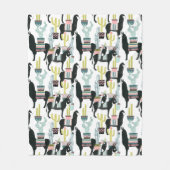 愛|ラマ及びろばパターンについてのタコスは フリースブランケット (正面)