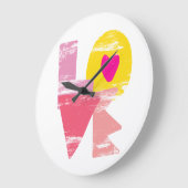 愛 ラージ壁時計 (傾斜)