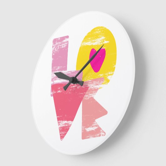 愛 ラージ壁時計 (傾斜)