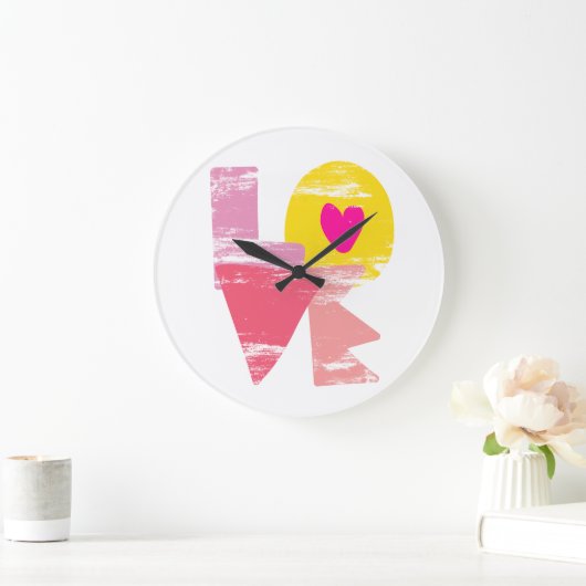 愛 ラージ壁時計 (ホーム)