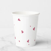 愛 |リトルピンクハート&ホワイト 紙コップ (右)