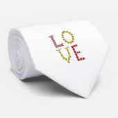 愛 – ルビーとイエローシトリンジェムストーンレタリング ネクタイ (ロール)