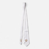 愛 – ルビーとイエローシトリンジェムストーンレタリング ネクタイ (裏面)