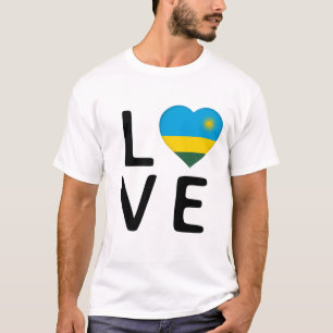 愛 – ルワンダ国旗 Tシャツ