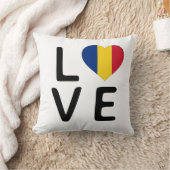 愛 – ルーマニア国旗 クッション (ブランケット)