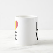 愛 – ルーマニア国旗 コーヒーマグカップ (中央)