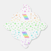 "愛"レインボーポルカ点々のある フェイバーボックス (折り畳みなし)