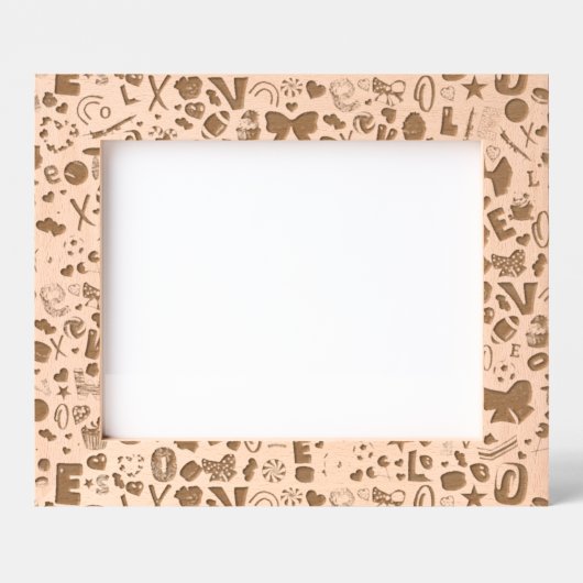 愛 レーザー彫刻フレーム (正面)