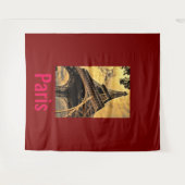 愛&ロマンスシティオブパリエッフェルタワーフランス タペストリー (正面(横))