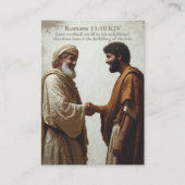 愛 – ローマ13:10とガラテヤ6:2 KJVカード 名刺 (正面)