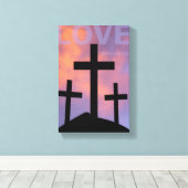 愛 – ローマ5:8 キャンバスプリント (インサイチュ (ウッドフロア))