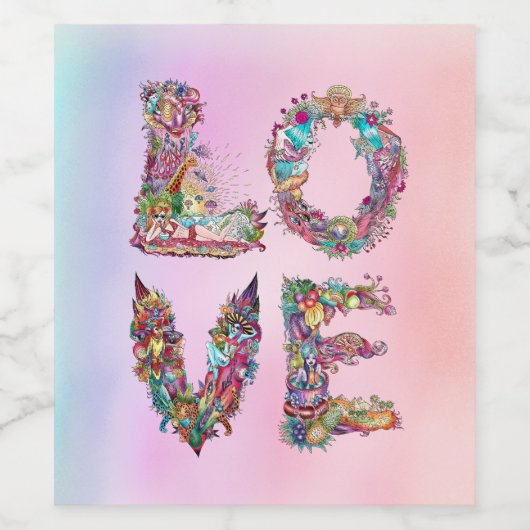 愛 ワインラベル (シングルラベル)