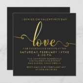 "愛"ヴァレンティスタイリッシュンズデイパーティー 招待状 (正面/裏面)