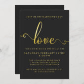 "愛"ヴァレンティスタイリッシュンズデイパーティー 招待状 (正面/裏面)