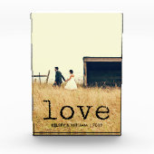 愛 | ヴィンテージタイプライター文字と写真 フォトブロック (正面)