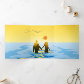 愛 三つ折りクリスマスカード (内部)