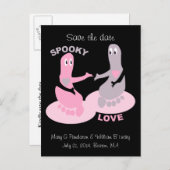 愛、不気味幽霊足、日付を保存 案内ポストカード (正面/裏面)