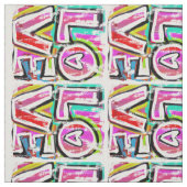 愛(中型のプリント) ファブリック (見本)