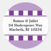 愛!住所 シール – 紫 (正面)