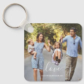 愛 |写真カスタムと文字の名前Keychain キーホルダー (正面)