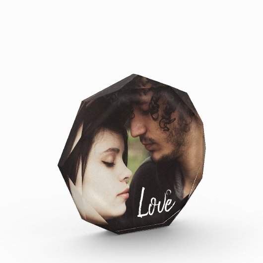 愛 |写真パーソナライズされた フォトブロック (左)