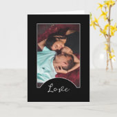 愛、写真パーソナライズされた、ロマンチックなバレンタインデー カード (黄色い花)