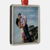 愛|初めてのクリスマスのオーナメント|のカップル メタルオーナメント (右)