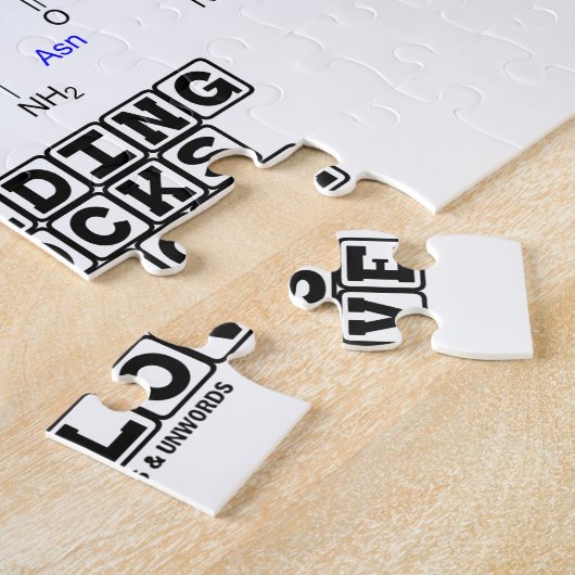 愛(化学)のオキシトシンのブロック ジグソーパズル (側面)