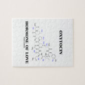 愛(化学)のオキシトシンのホルモン ジグソーパズル (横)