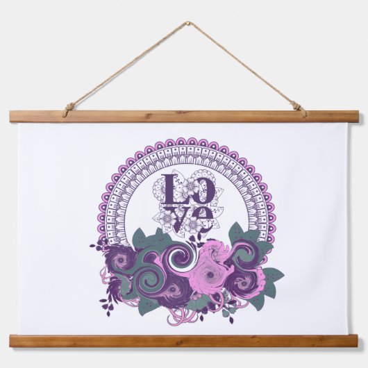 愛 吊り下げ型タペストリー (正面)