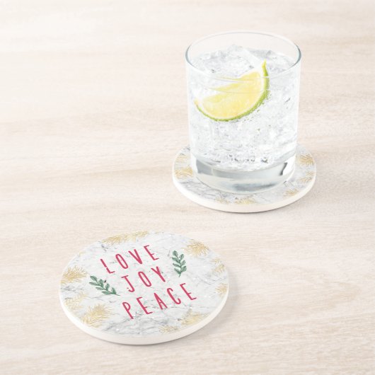 愛、喜びと平和、クリスマスホリデーギフト コースター (側面)