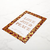 愛 喜び & 平和 | あなたの写真を追加 箔シーズンカード (回転した状態)