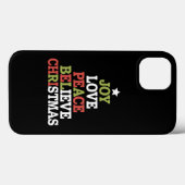 愛 喜び 平和 信じる クリスマスツリー 家族 Case-Mate iPhoneケース (裏面 (横))