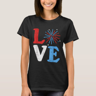 愛 国旗 花火 独立記念日 7月4日 パレード Tシャツ