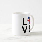 愛 – 国統一された旗 コーヒーマグカップ (正面右)