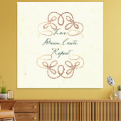 愛、夢、作成、繰り返しフォークデザイン キャンバスプリント (インサイチュ (リビング))