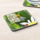 愛、夢、希望のてんとう虫のコースターセット コースター (左側)